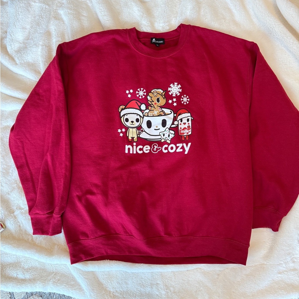 tokidoki Red Crewneck Sweater